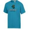 Coastal Carolina Chanticleers ComfortWash Logo Over Stacked T-Shirt - Blue - Side View