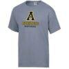 Appalachian State Mountaineers ComfortWash Logo Over Stacked T-Shirt - Gray - Side View