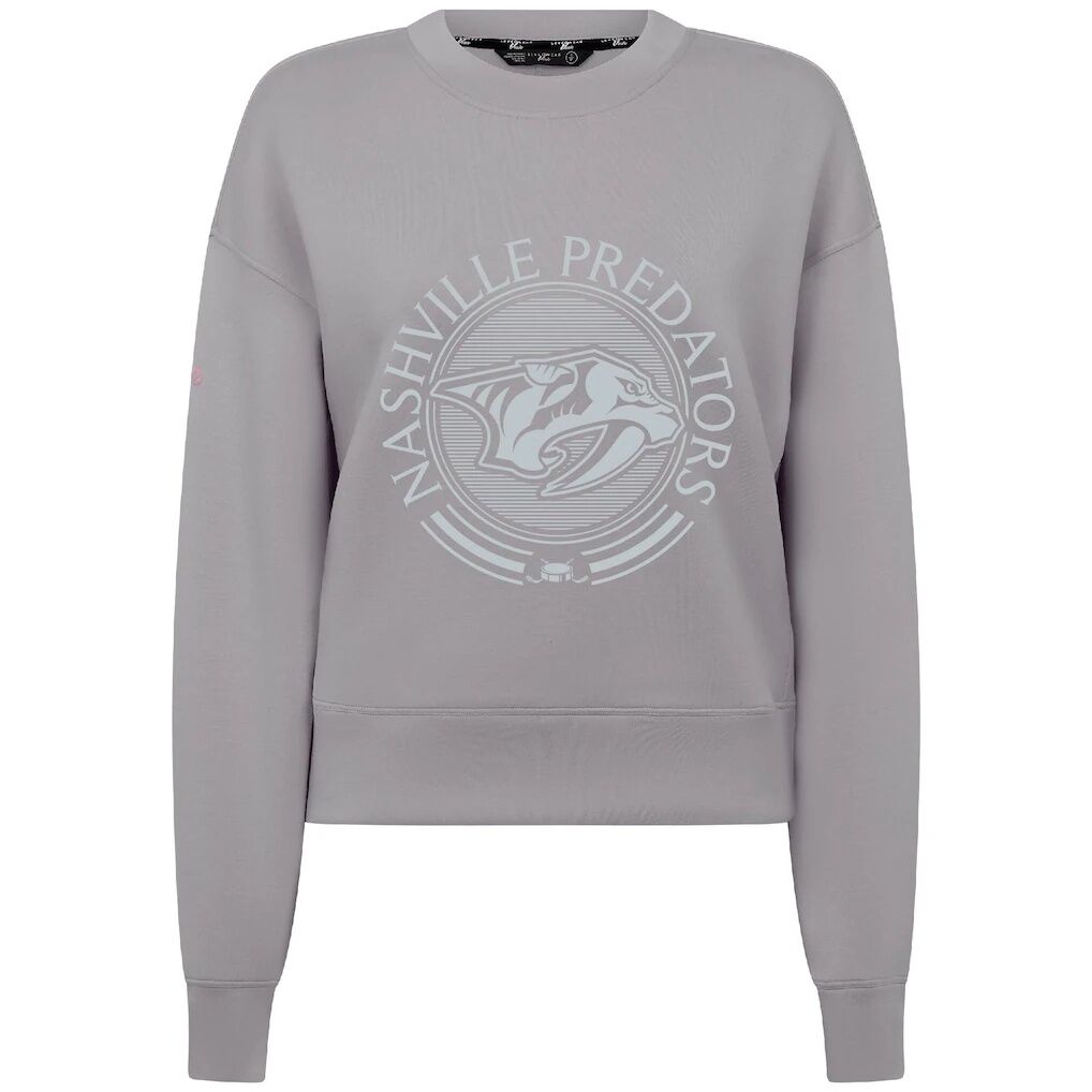 Nashville Predators Levelwear Women's Slate & Snow Sponge Tri-Blend Sweatshirt