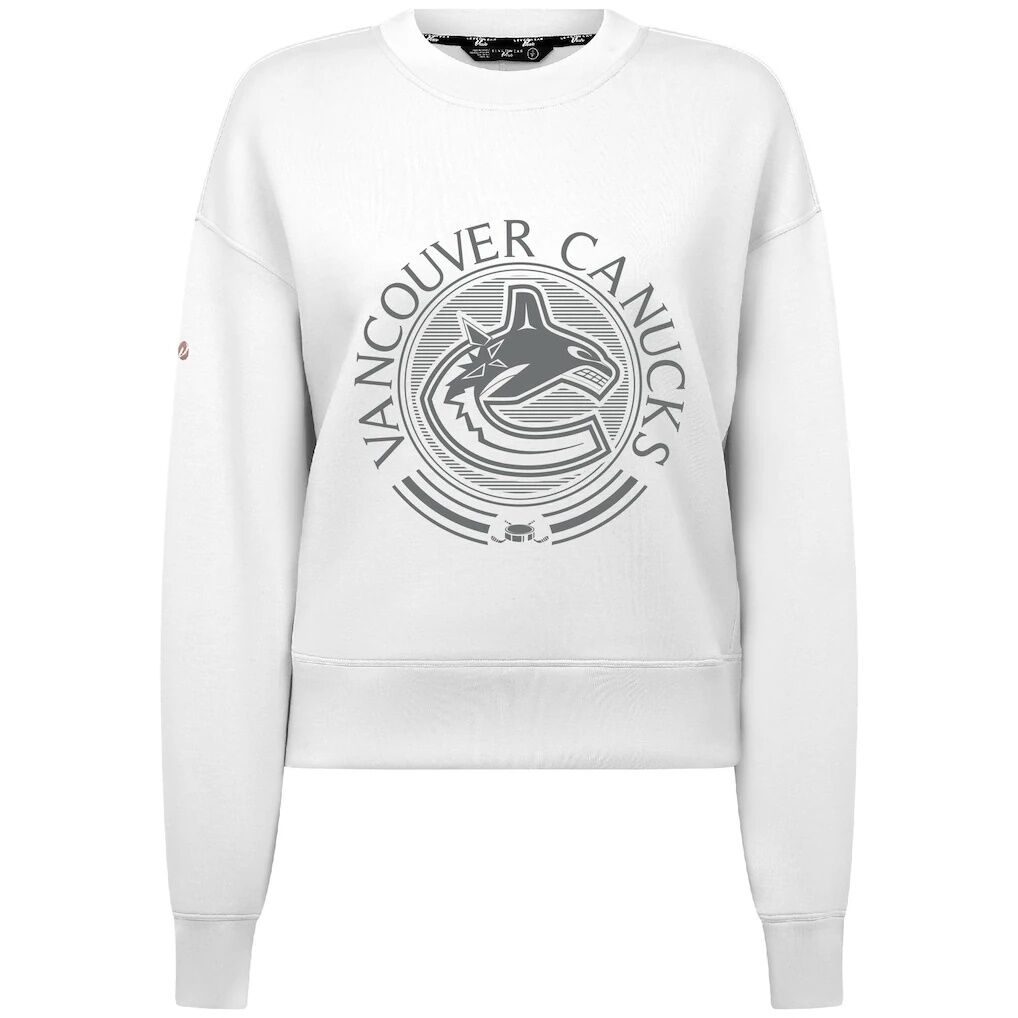 Vancouver Canucks Levelwear Women's Slate & Snow Sponge Tri-Blend Sweatshirt