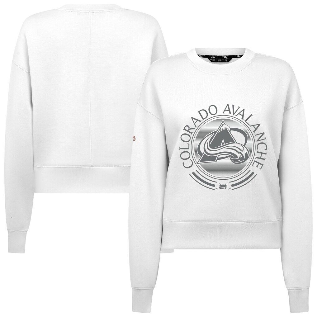 Colorado Avalanche Levelwear Women's Slate & Snow Sponge Tri-Blend Sweatshirt