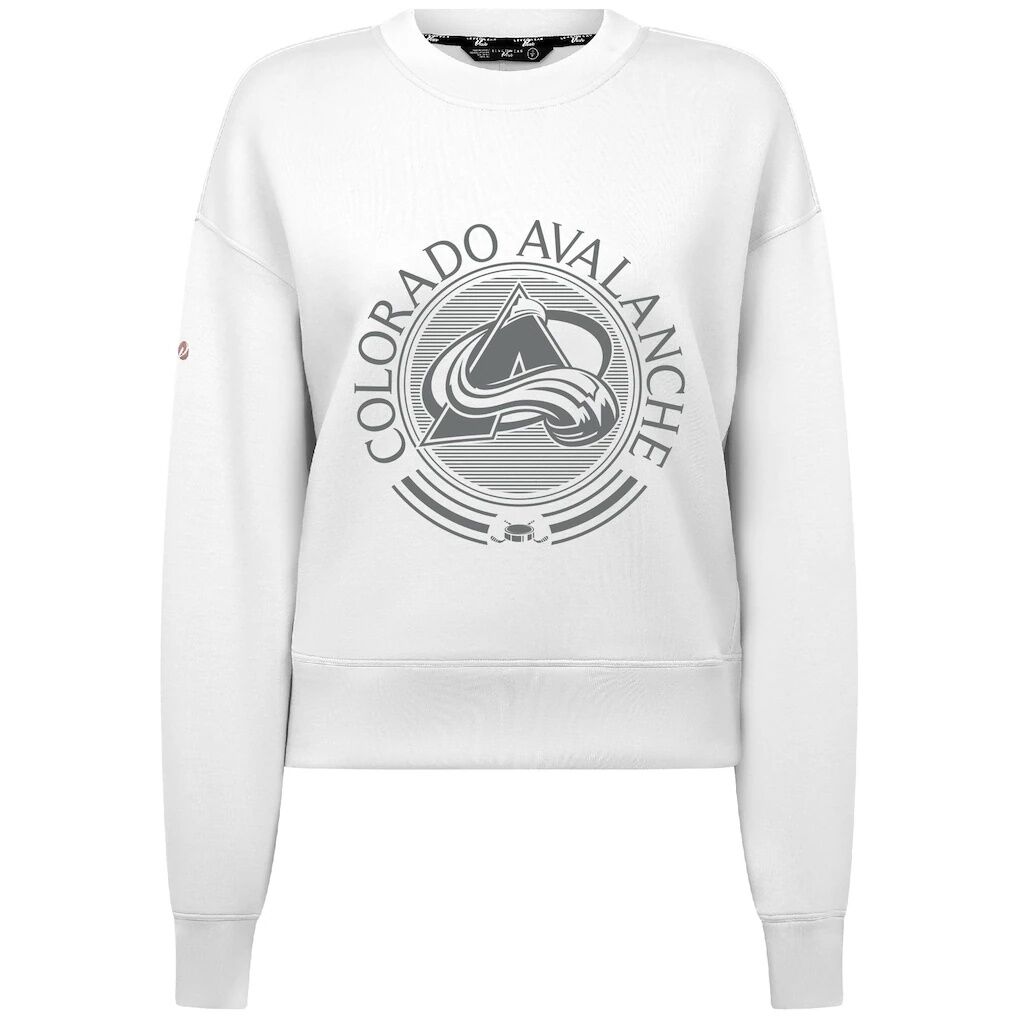 Colorado Avalanche Levelwear Women's Slate & Snow Sponge Tri-Blend Sweatshirt