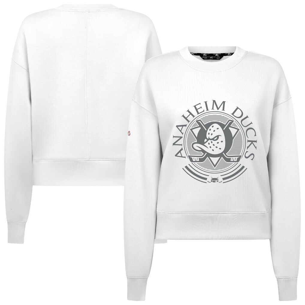 Anaheim Ducks Levelwear Women's Slate & Snow Sponge Tri-Blend Sweatshirt