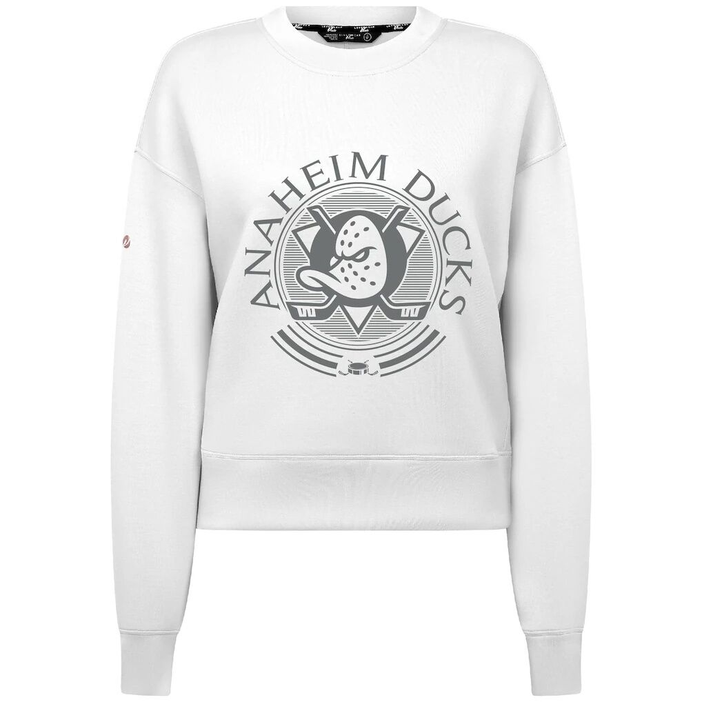 Anaheim Ducks Levelwear Women's Slate & Snow Sponge Tri-Blend Sweatshirt
