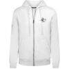 San Jose Sharks Levelwear Podium Chenille Logo Full-Zip Hoodie - White - Side View
