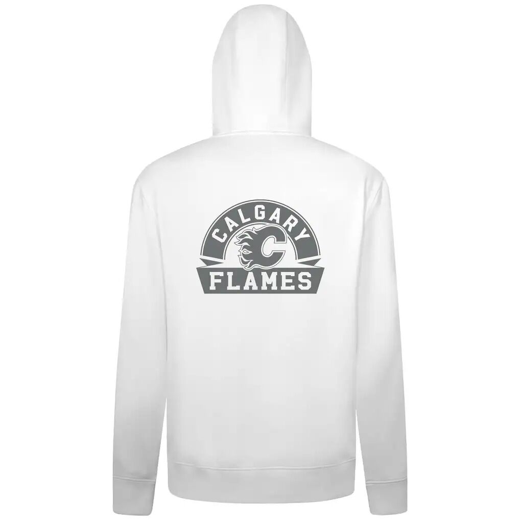 Calgary Flames Levelwear Podium Chenille Logo Full-Zip Hoodie