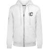 Calgary Flames Levelwear Podium Chenille Logo Full-Zip Hoodie - White - Side View
