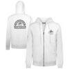 Vancouver Canucks Levelwear Podium Chenille Logo Full-Zip Hoodie - White - Front View