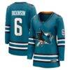 Sam Dickinson San Jose Sharks Fashion7 Women's Home Breakaway Jersey - Teal - Front View
