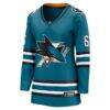 Sam Dickinson San Jose Sharks Fashion7 Women's Home Breakaway Jersey - Teal - Side View