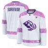 Utah Mammoth Fashion7 Hockey Fights Cancer Survivor Practice Jersey - White - Front View