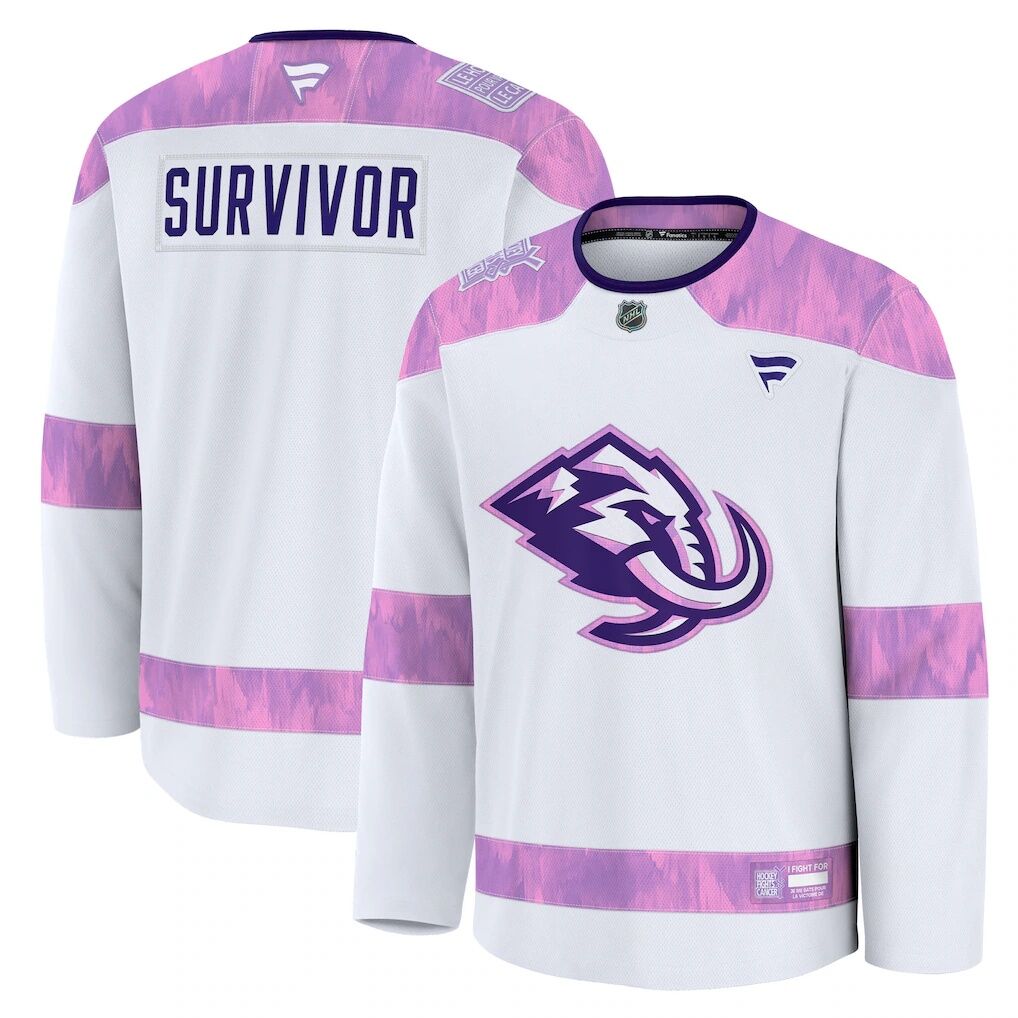 Utah Mammoth Fashion7 Hockey Fights Cancer Survivor Practice Jersey
