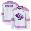 Utah Mammoth Fashion7 Hockey Fights Cancer Survivor Practice Jersey - White - Front View