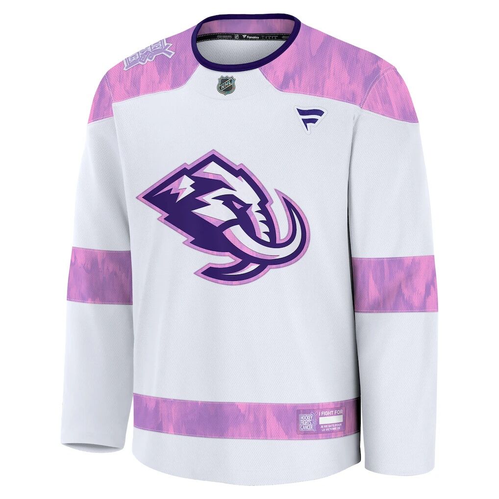 Utah Mammoth Fashion7 Hockey Fights Cancer Survivor Practice Jersey
