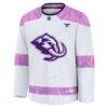 Utah Mammoth Fashion7 Hockey Fights Cancer Survivor Practice Jersey - White - Side View