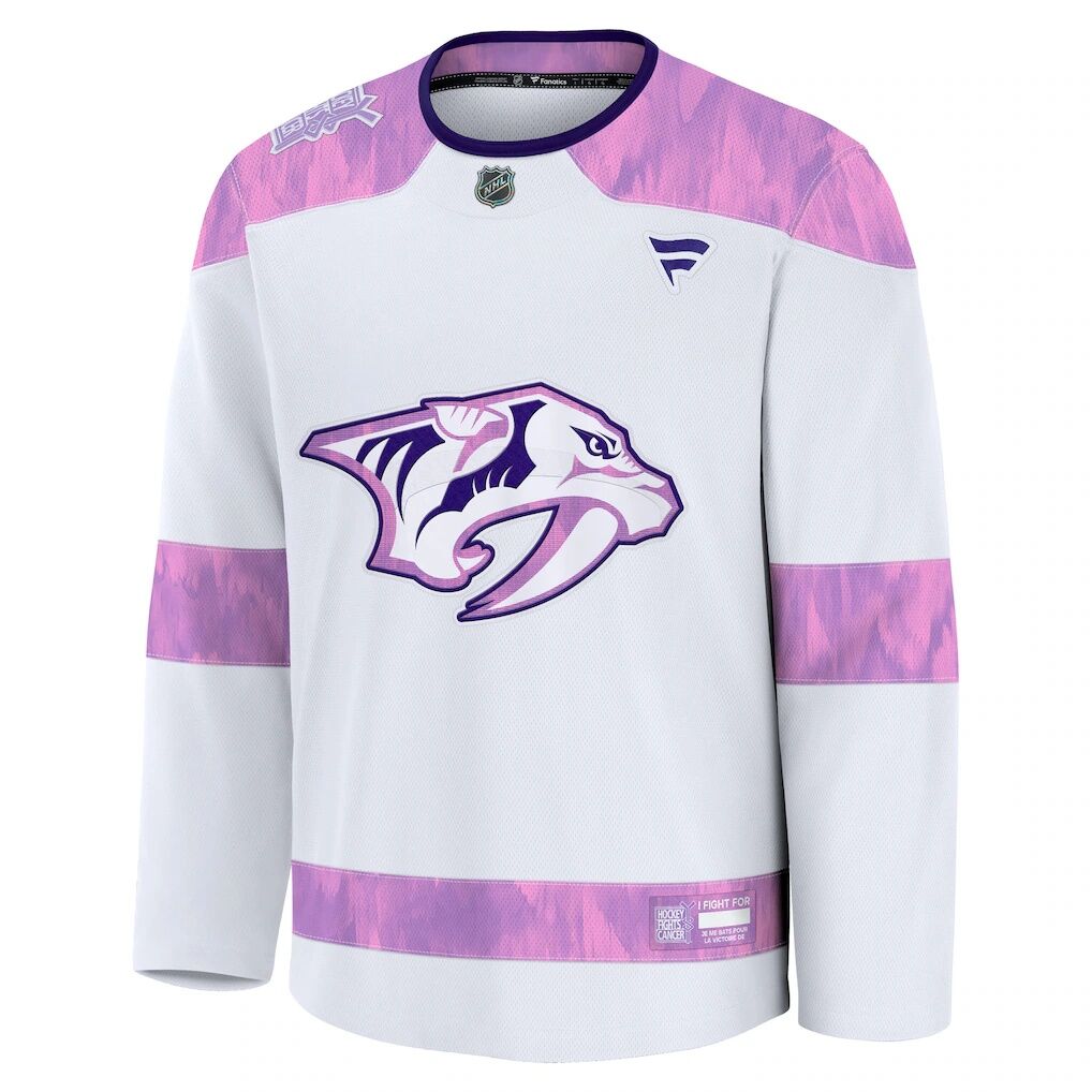 Nashville Predators Fashion7 Hockey Fights Cancer Survivor Practice Jersey