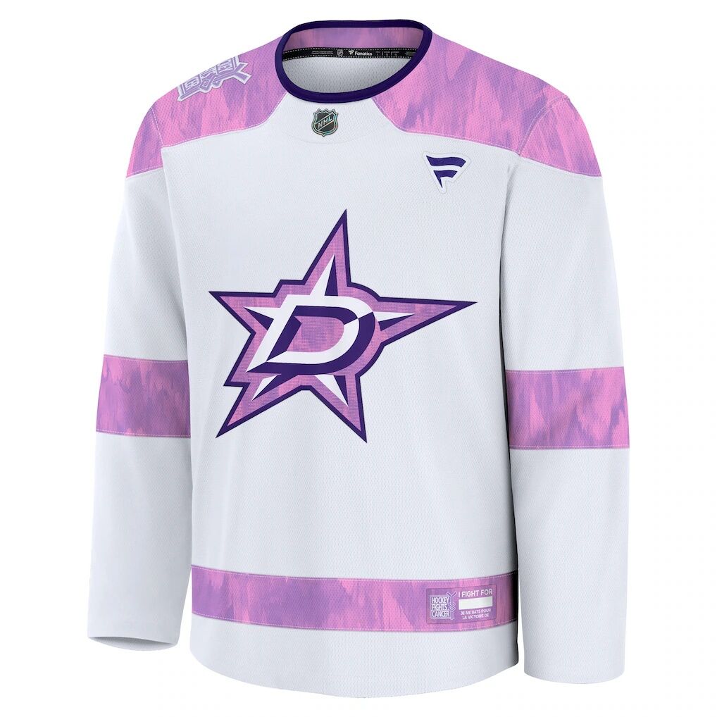 Dallas Stars Fashion7 Hockey Fights Cancer Survivor Practice Jersey