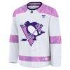 Pittsburgh Penguins Fashion7 Hockey Fights Cancer Survivor Practice Jersey - White - Side View