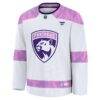Florida Panthers Fashion7 Hockey Fights Cancer Survivor Practice Jersey - White - Side View