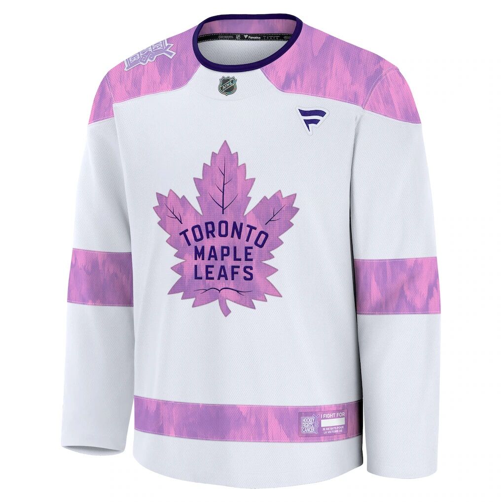 Toronto Maple Leafs Fashion7 Hockey Fights Cancer Survivor Practice Jersey