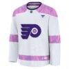 Philadelphia Flyers Fashion7 Hockey Fights Cancer Survivor Practice Jersey - White - Side View