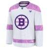Boston Bruins Fashion7 Hockey Fights Cancer Survivor Practice Jersey - White - Side View