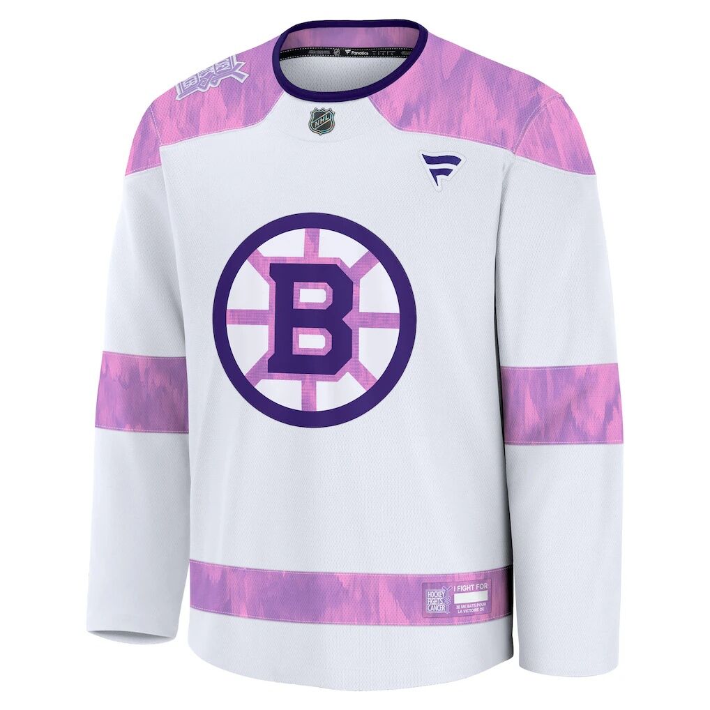 Boston Bruins Fashion7 Hockey Fights Cancer Survivor Practice Jersey