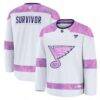 St. Louis Blues Fashion7 Hockey Fights Cancer Survivor Practice Jersey - White - Front View