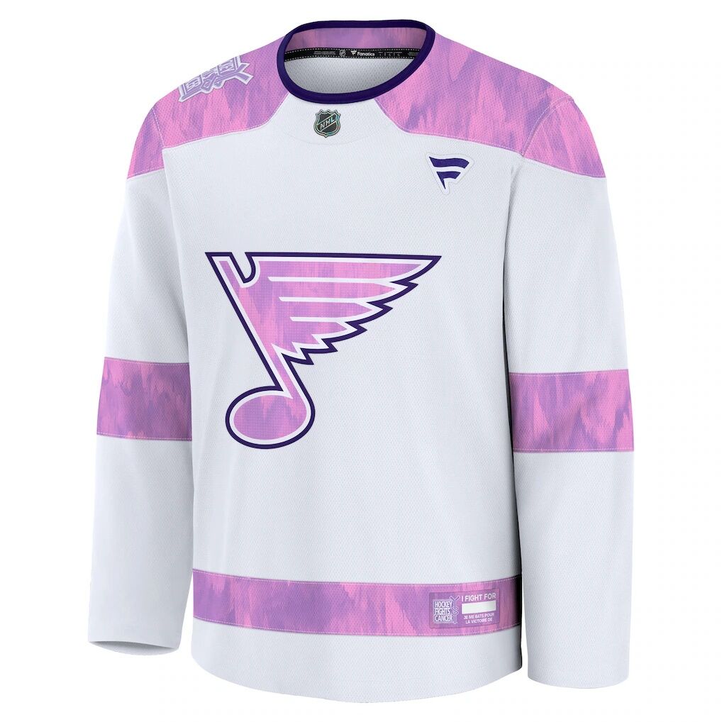 St. Louis Blues Fashion7 Hockey Fights Cancer Survivor Practice Jersey