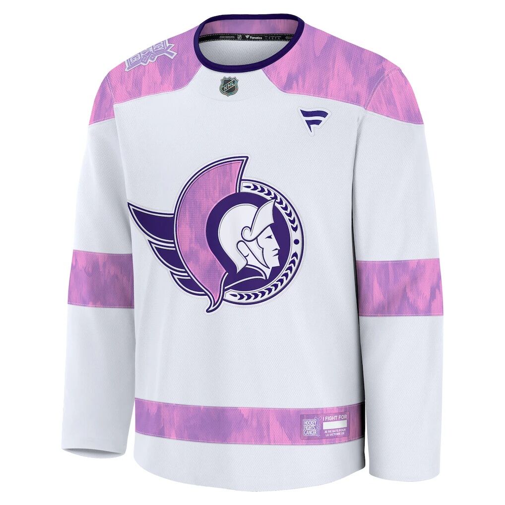 Ottawa Senators Fashion7 Hockey Fights Cancer Survivor Practice Jersey