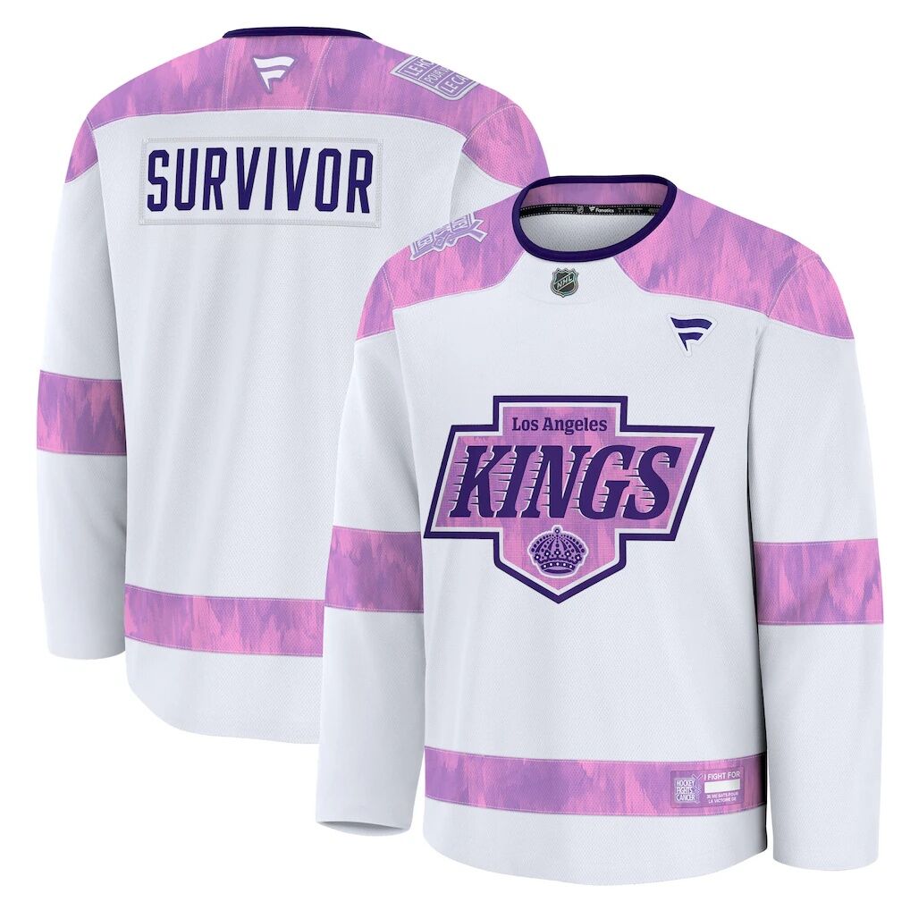 Los Angeles Kings Fashion7 Hockey Fights Cancer Survivor Practice Jersey