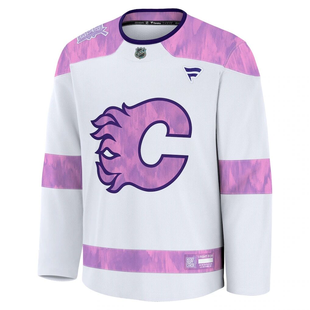 Calgary Flames Fashion7 Hockey Fights Cancer Survivor Practice Jersey