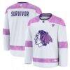 Chicago Blackhawks Fashion7 Hockey Fights Cancer Survivor Practice Jersey - White - Front View