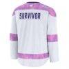 San Jose Sharks Fashion7 Hockey Fights Cancer Survivor Practice Jersey - White - Detail View