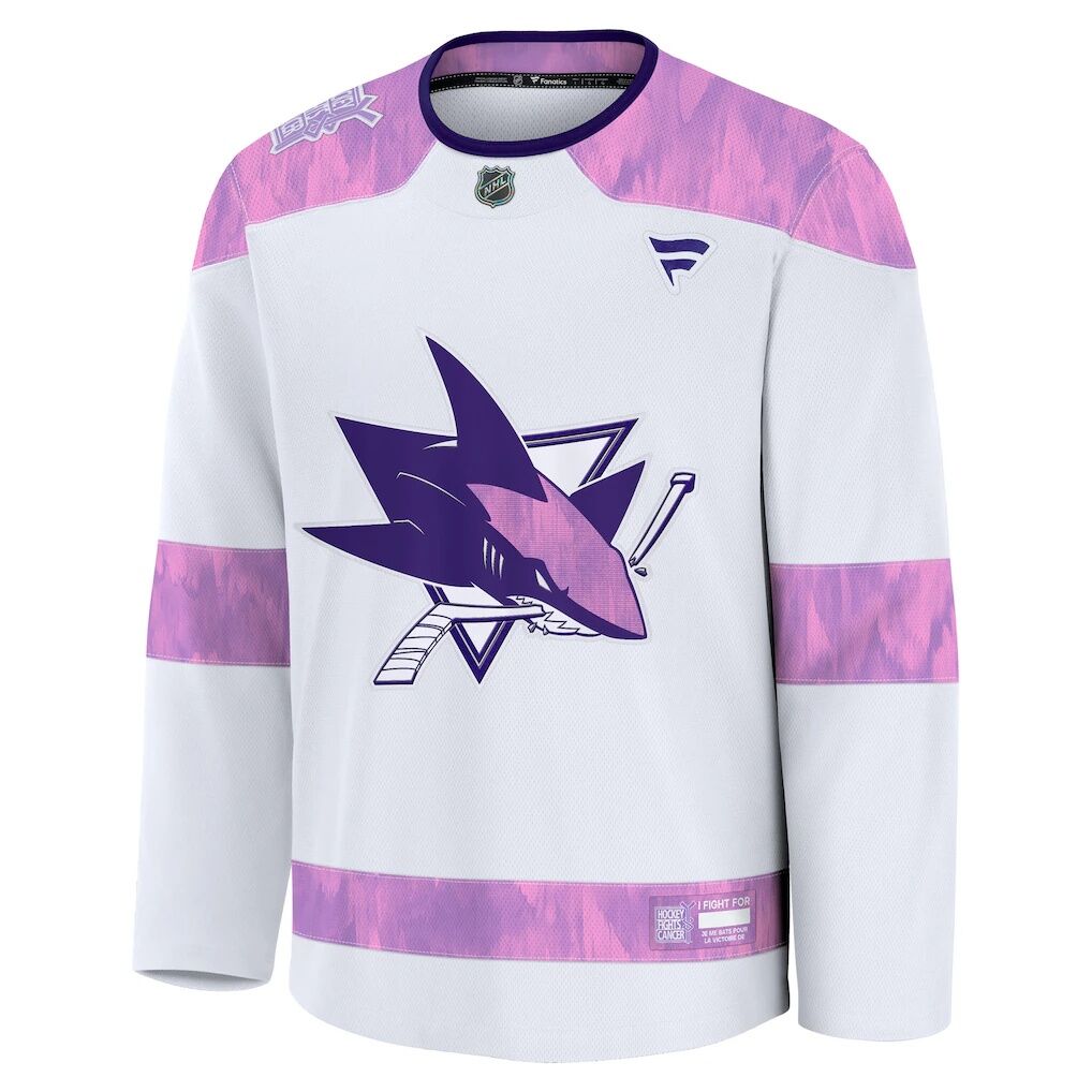 San Jose Sharks Fashion7 Hockey Fights Cancer Survivor Practice Jersey