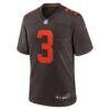 Jerry Jeudy Cleveland Browns Nike Alpha Dawg Game Jersey - Brown - Side View