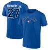 Vladimir Guerrero Jr. Toronto Blue Jays Winning Streak Name & Number T-Shirt - - Front View