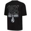 Real Madrid Peace Collective Unisex European Champions Heavyweight T-Shirt - Black - Detail View