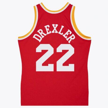 Clyde Drexler Houston Rockets Mitchell & Ness 1994/95 Swingman Jersey - Red - Front View