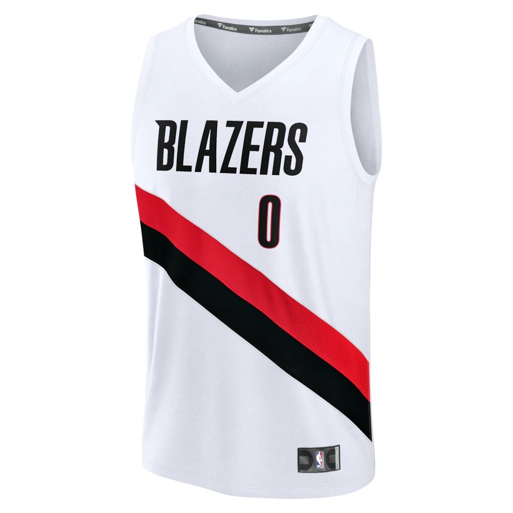 Damian Lillard Portland Trail Blazers Fashion7 Youth Fast Break Replica Jersey - White - Association Edition