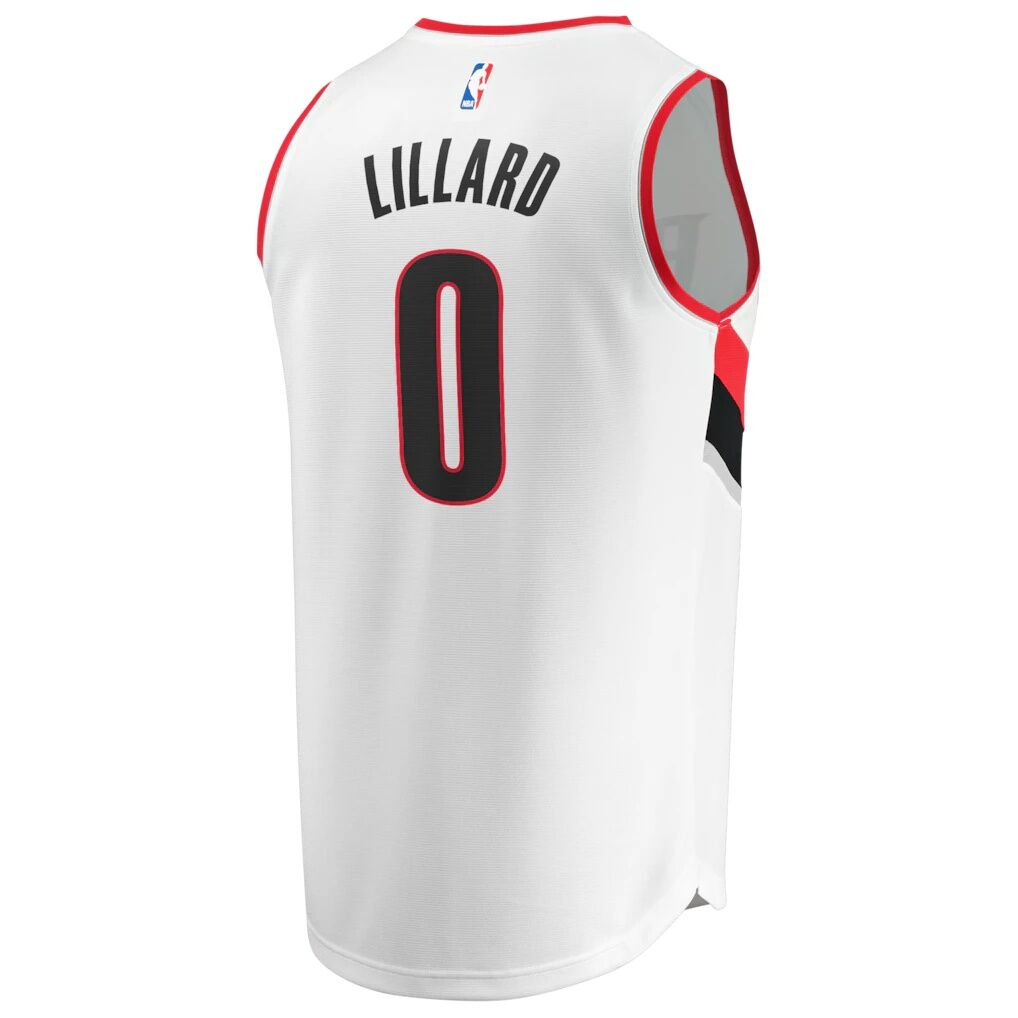 Damian Lillard Portland Trail Blazers Fashion7 Fast Break Replica Jersey - White - Association Edition
