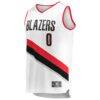 Damian Lillard Portland Trail Blazers Fashion7 Fast Break Replica Jersey - White - - Side View