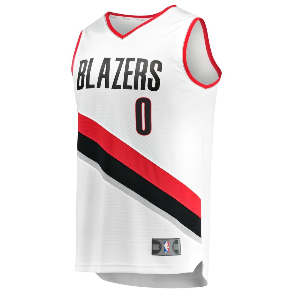 Damian Lillard Portland Trail Blazers Fashion7 Fast Break Replica Jersey - White - Association Edition