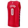Damian Lillard Portland Trail Blazers Fashion7 Fast Break Replica Jersey - Red - - Detail View