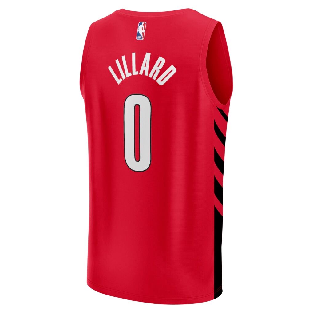 Damian Lillard Portland Trail Blazers Fashion7 Fast Break Replica Jersey - Red - Statement Edition