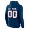 Houston Texans Team Authentic Personalized Name & Number Hoodie - Navy - Side View