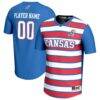 Kansas Jayhawks GameDay Greats Unisex NIL Pick-A-Player Collegiate Women's Soccer Lightweight Fashion Jersey - - Front View