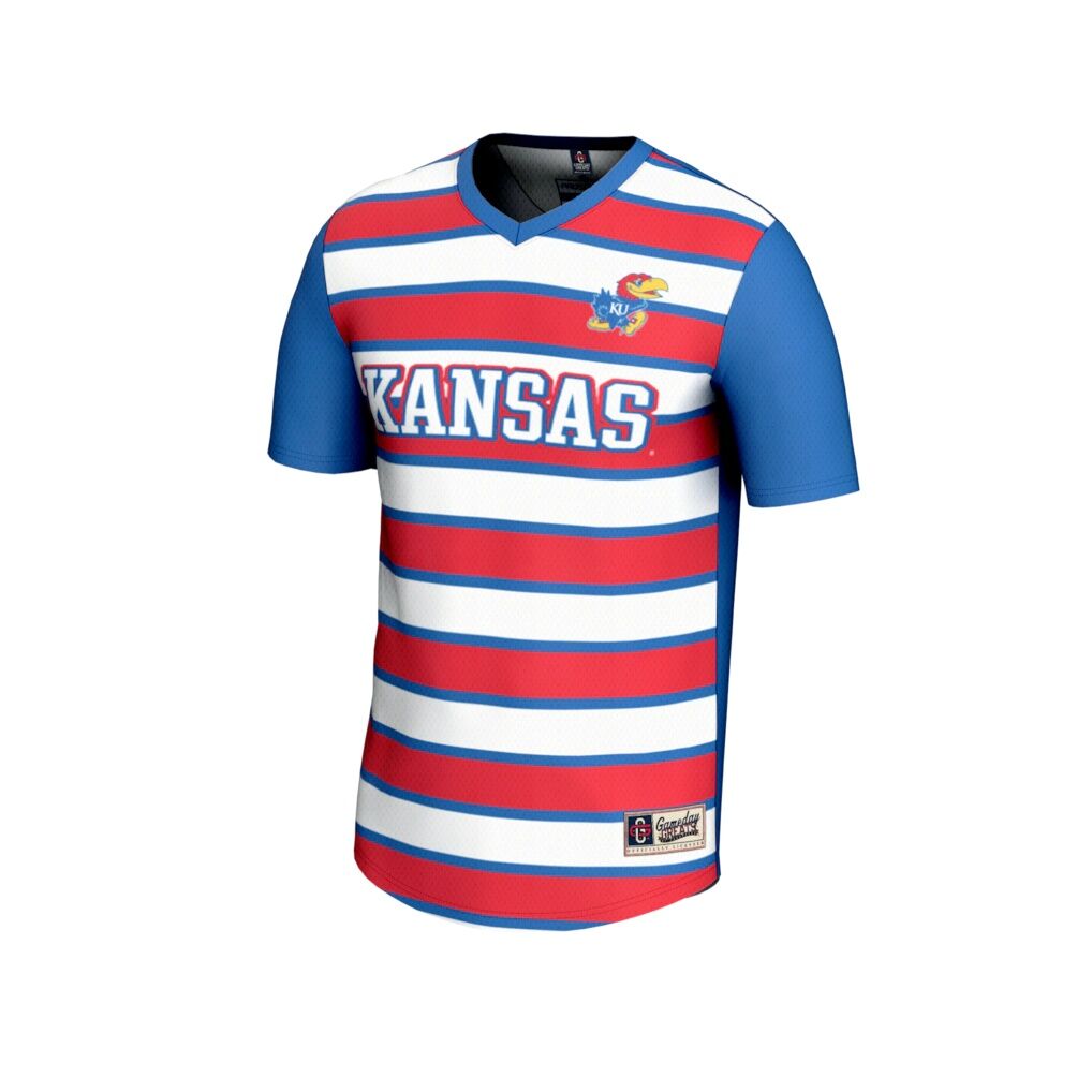 Kansas Jayhawks GameDay Greats Unisex NIL Pick-A-Player Collegiate Women's Soccer Lightweight Fashion Jersey - Royal