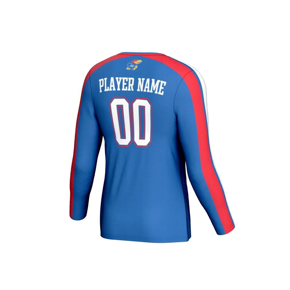 Kansas Jayhawks GameDay Greats Unisex NIL Pick-A-Player Collegiate Women's Volleyball Lightweight Fashion Jersey - Royal