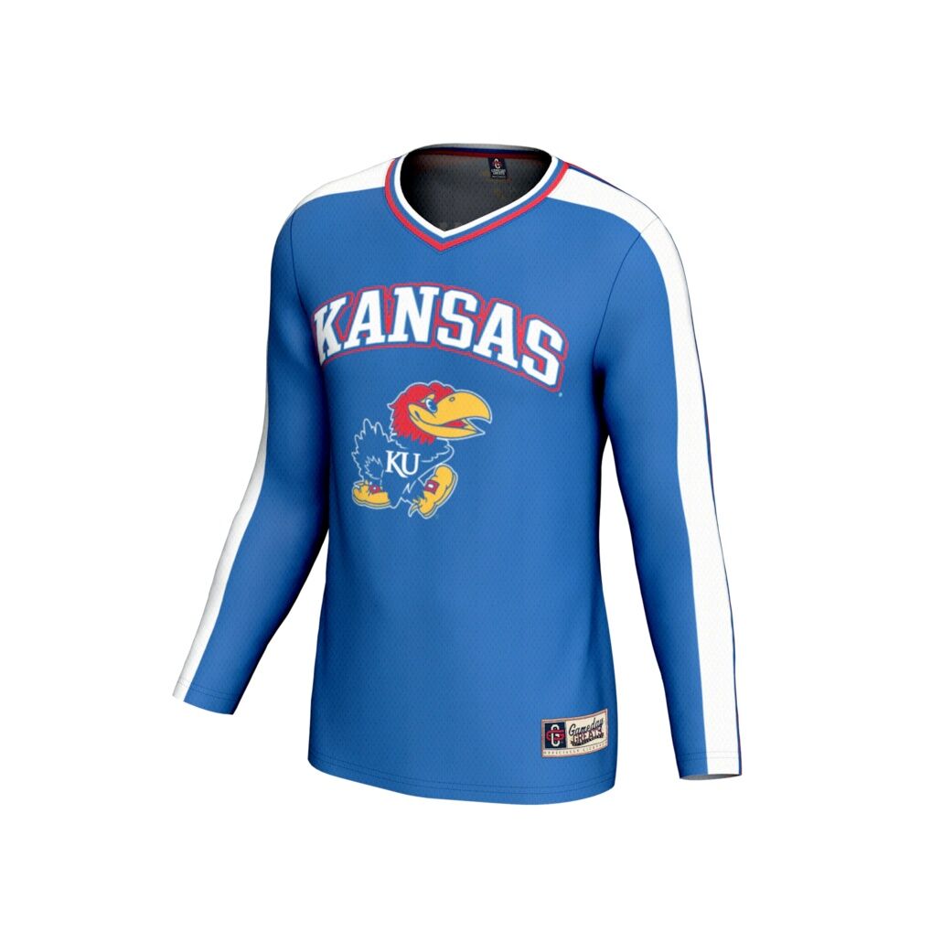 Kansas Jayhawks GameDay Greats Unisex NIL Pick-A-Player Collegiate Women's Volleyball Lightweight Fashion Jersey - Royal